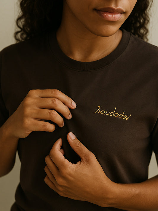 Camiseta Wear Saudades - Café